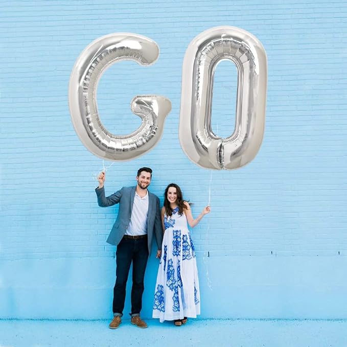 TONIFUL 40 Inch Large Silver Letter G Foil Balloons Alphabet Balloons | Giant - Image 5