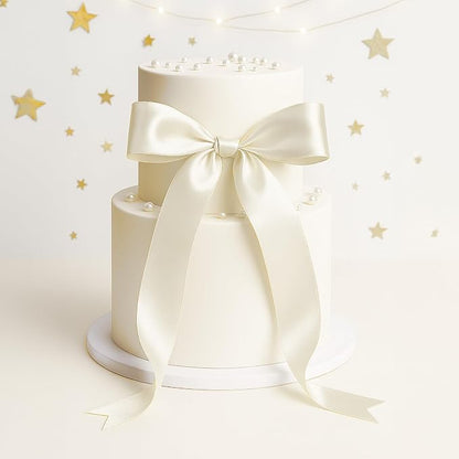 KINGLAKE Ivory Satin Ribbon - Image 5