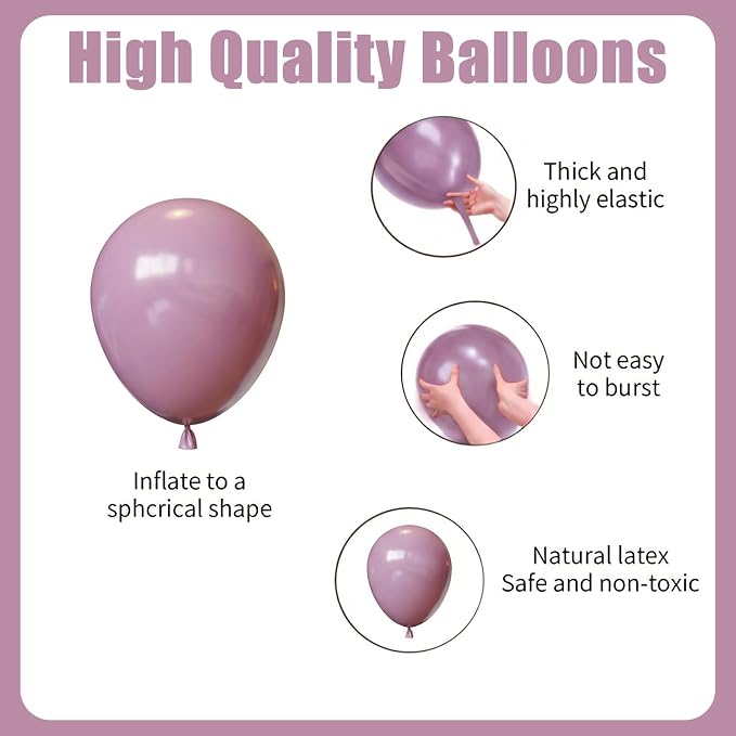 Dusty Purple Balloons Arch Kit, Graduation, Birthday Party Decorations - Image 5