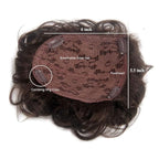 H&Bwig Men Short Toppers Hairpiece Brown with Clips in Hair Extensions for Covering White Loss Hair Toupee