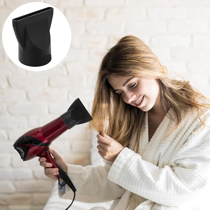 2Pcs Hair Dryer Concentrator Nozzle Attachments Universal Blow Dryer Accessories for Precise Styling Enhanced Shine Lightweight Plastic 3X3X2 Inches