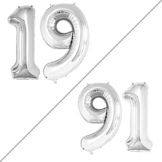 Number 19 Balloons for 19th Birthday Sweet 19 Party Decorations, 42 Inch Jumbo by GOER