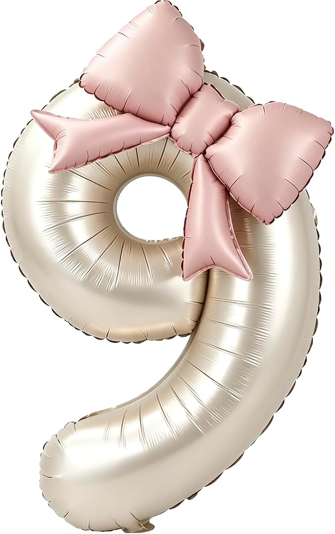 40 Inch Cream Number 9 Balloon by Unknown