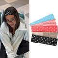 Polka Dot Headband,Stripe Head Bands 5 Pack Non Slip Soft Fabric Elastic for Girls Daily Heart Cute Hairbands, Fashion Striped Headbands for Women