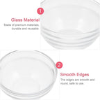FRCOLOR Facial Mixing Bowls 5Pcs Clear Glass Spa Bowls for Facials with Stick Cosmetic Mask Beauty Supply Tool for Diy Face Mask and Hair Care