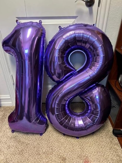 Number Balloons Purple 28 Balloon 40 inch - Image 3