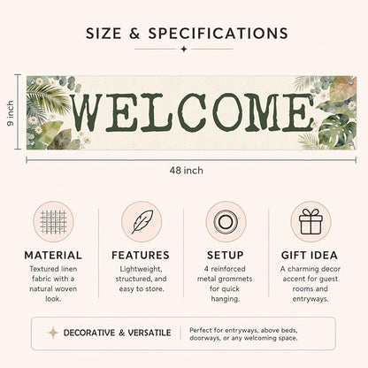 Welcome Banner Decorations for Home, Hanging Banner Wall Decor, Farmhouse Home - Image 6