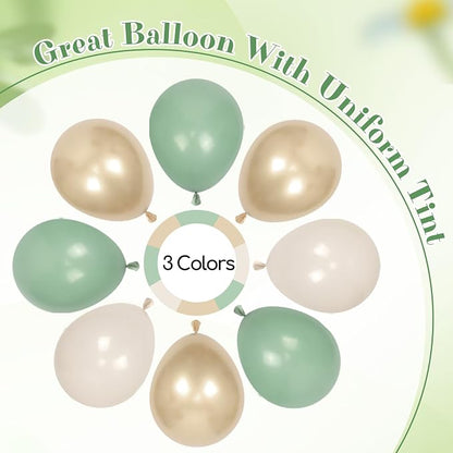 60pcs Sage Green Balloons 12inch - Image 4