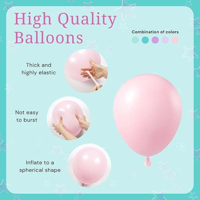 60pcs Mermaid Balloons 12inch - Image 3