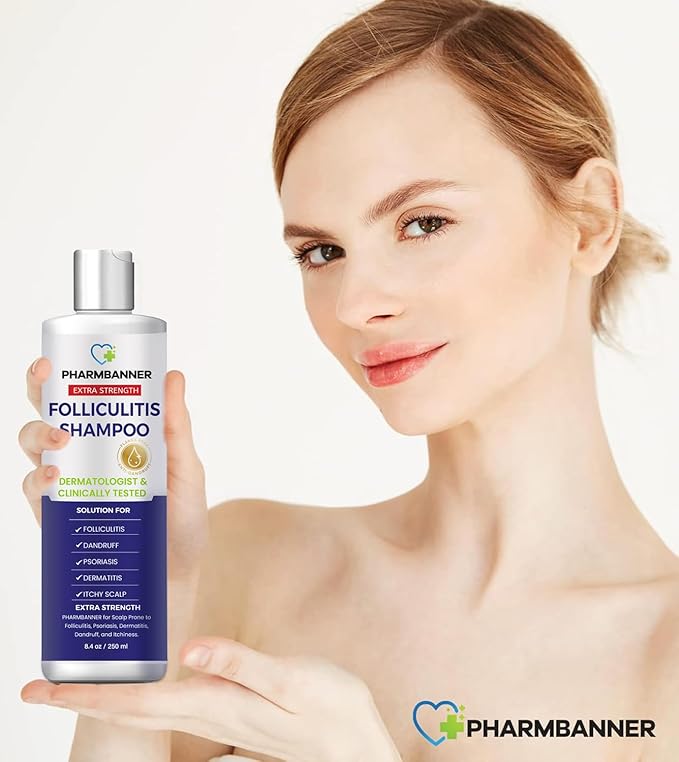 Anti-Fungal Shampoo for Itchy, Dry Scalp – Supports Scalp Health, Helps with Folliculitis, Seborrheic Dermatitis & Scalp Flaking-2 Pack