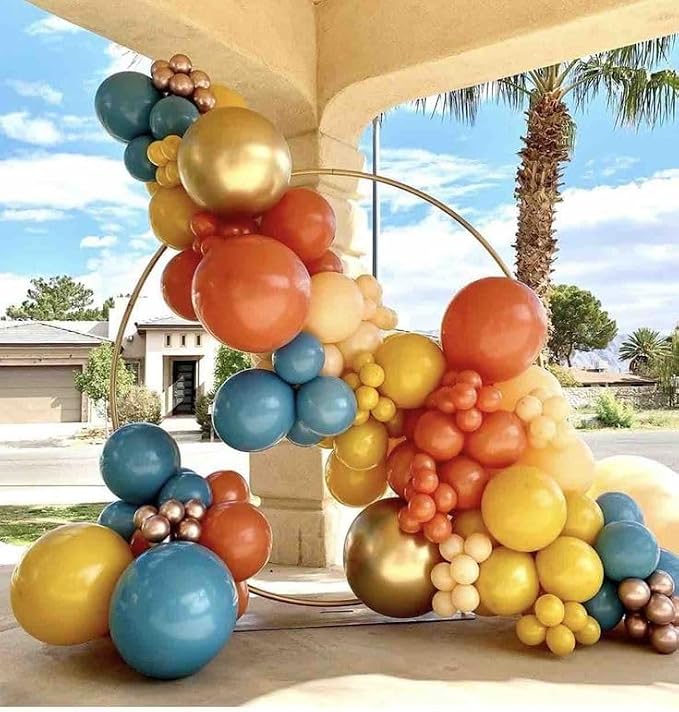 Here Comes the Son Baby Shower Decorations JOGAMS 182Pcs Retro Blue Orange - Image 4
