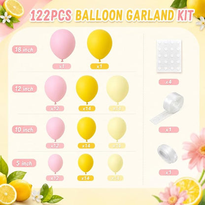 Pink and Yellow Balloon Arch Kit - Image 2