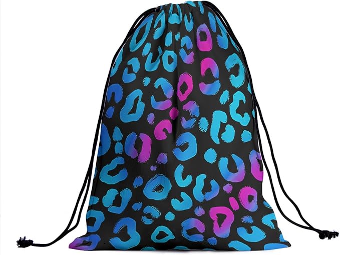 Giwawa Leopard Print Drawstring Grip Bag - Image 2