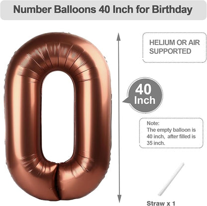 Number Balloons 40 Inch Black 9 Balloon - Image 5