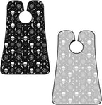 Adjustable Beard Catcher Apron, Goth Raven Crow Skull Moon Star Gothic Witch Magic Spirit Board Shave Bib, Non-Stick Waterproof Grooming Bib, Shaving Essential for Men Dad Christmas