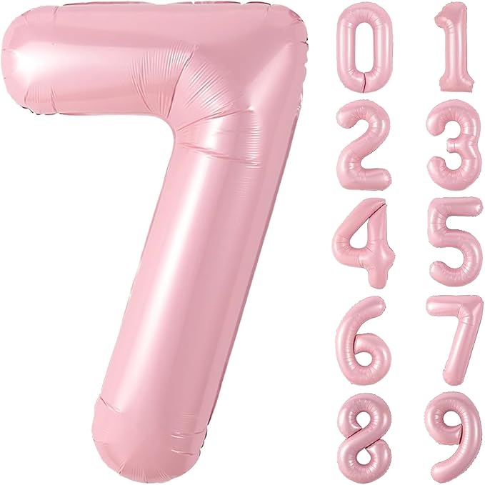 Number Balloons Pink Party Balloon by United-UnicornsParty