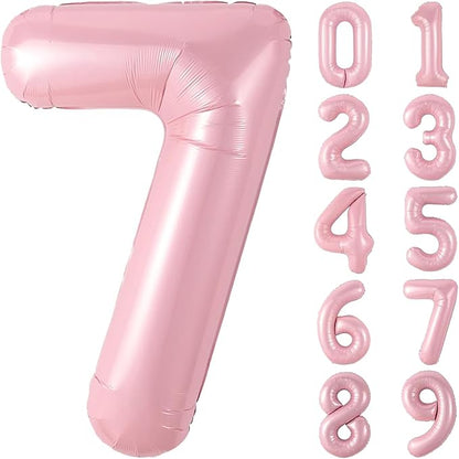 Number Balloons Pink Party Balloon by United-UnicornsParty