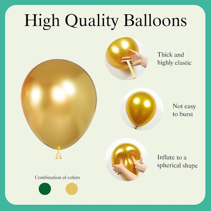 Green and Gold Balloons Set, Graduation, St.Patrick's Day, Jungle Party - Image 3