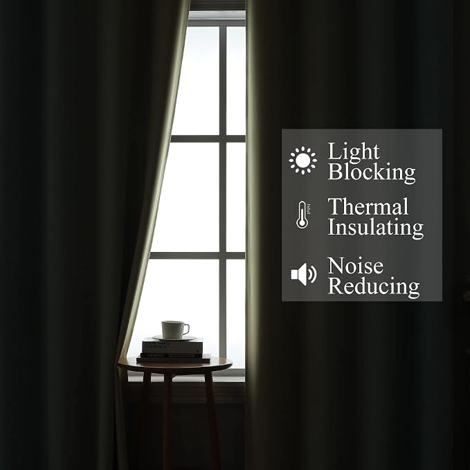 Beige and Aqua Ombre Short Blackout Cafe Curtains 36 Inch Length, Thermal - Image 3
