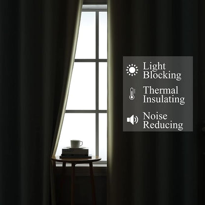 Beige and Aqua Ombre Short Blackout Cafe Curtains 36 Inch Length, Thermal - Image 3
