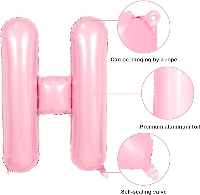 Pink HOME Balloons 40 Inch, Large HOME Letter Banner - Image 2