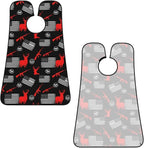 Beard Trimming Catcher Apron, Waterproof Non-Stick Grooming Bib for Shaving, Ideal for Men Dad Father’s Day, Thin Red Line American Hunting Deer Flag Shave Bib