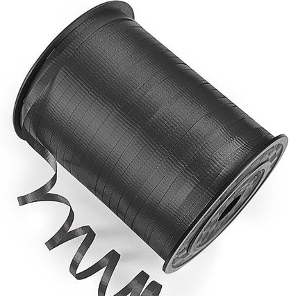 600 Yards Curling Ribbon Black, 1/5" Crimped Curling Ribbons | Ideal by Isaspire