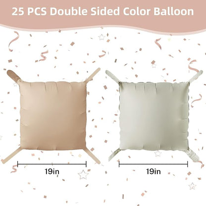 HILAVO Cream Square Foil Balloon Wall - Image 2