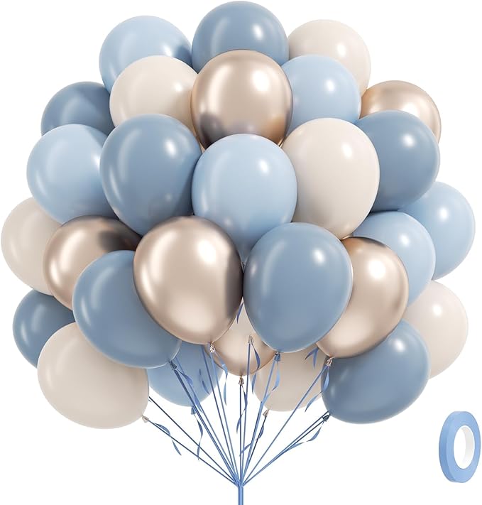 12inch Dusty Blue Balloons by Vicduotex