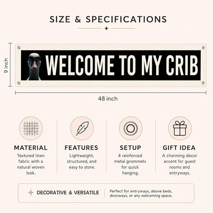 Welcome Banner Funny Home Decor Sign, Modern Hanging Decoration - Image 6