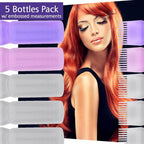 Empty Scalp Comb Applicator 7oz for All Purpose Oil Squeeze Bottle, Pressurized Plastic Comb Color Applicator, Refillable, BPA Free, Hair Treatment, 200ml, Clear, Pack of 5