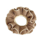 2 Pcs Soft Fabric Scrunchies for Hair,3.9 inch Medium Elastic Hair Ties Ropes Crochet Knit Silky Scrunchie for Women-Khaki