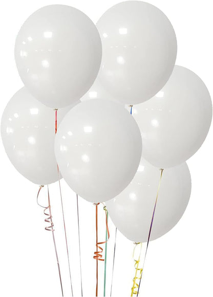 ASIYUHY White Balloons 100 Pack 12 Inch White Latex Party Balloons - Image 2