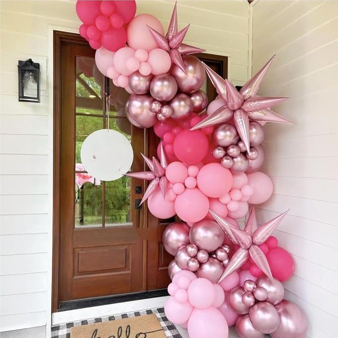HILAVO Pink Mixed Balloons Set, 12 Inch Hot Pink Pastel Light Baby Pink - Image 4