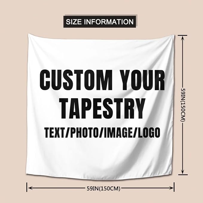 Personalized Tapestry Custom Tapestry Upload Images Banners and Signs Customize - Image 2