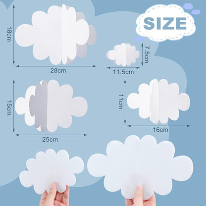 8 Pcs 3D Cloud Decoration Hanging - Image 3