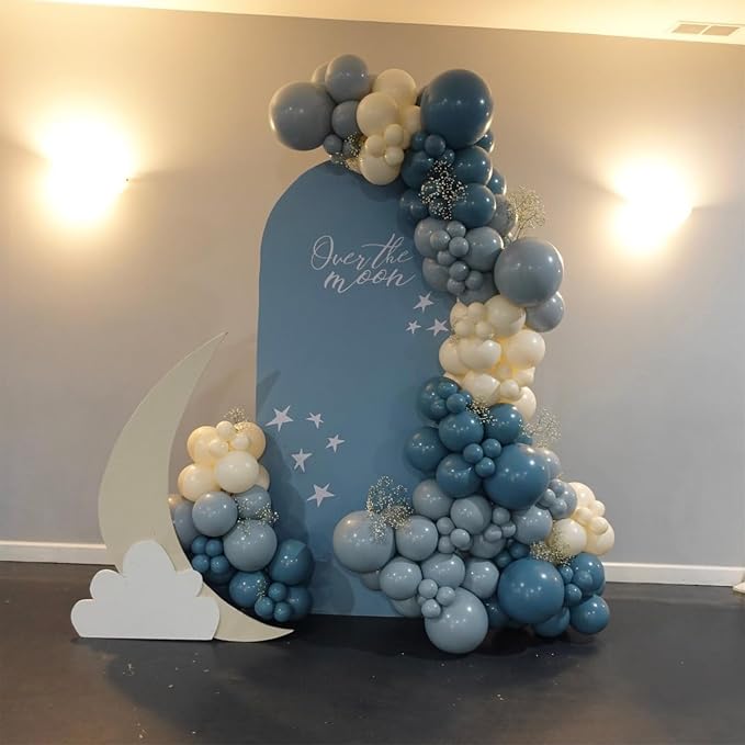 Jobkoo Blue Balloons, 12 Inch 30 Pcs Pale Aqua Blue Balloon Muted Dusty Blue - Image 6