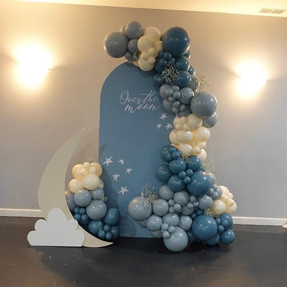 Jobkoo Blue Balloons, 12 Inch 30 Pcs Pale Aqua Blue Balloon Muted Dusty Blue - Image 6