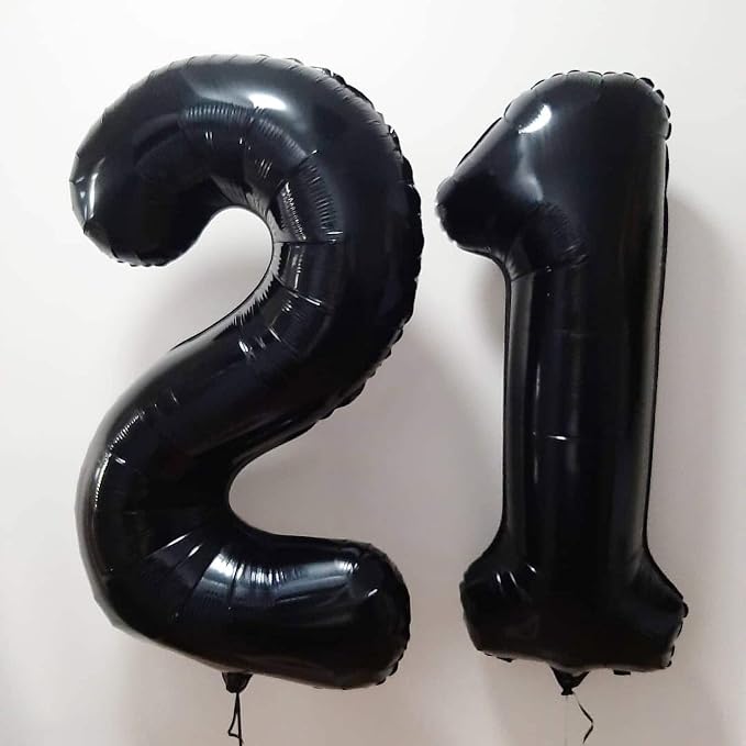 40 Inch Black 28 Balloons Giant Number 28 Balloons Black 28 Birthday Balloons - Image 3