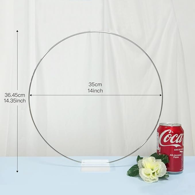 YALLOVE 10 PCS 14 Inch Floral Hoop Table Centerpiece, Flower NOT Included | - Image 3