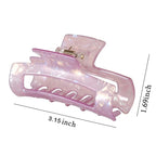 Multi -colored Hair Claw Clips, Acetate Hair Banana Barrettes, French Butterfly Jaw ClipsPrint Stylish Hair Accessories for Girls and Women