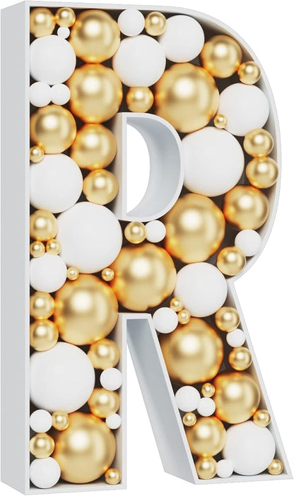 Marquee Letters 3FT Tall Mosaic Balloon Frame Pre-Cut Foam Board Letter R | by MEYSIMOON
