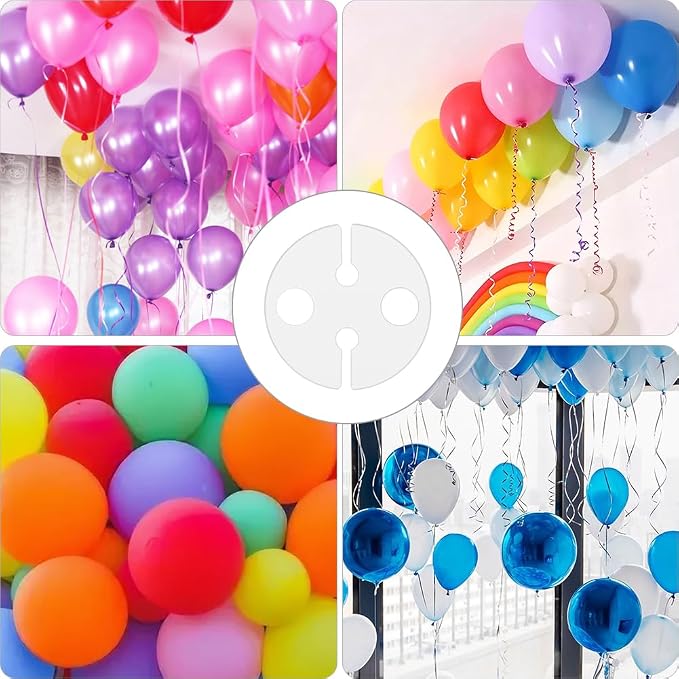 CRASPIRE 200Pcs Clear Balloon Sealer Clips Plastic Transparent Round Balloons - Image 5