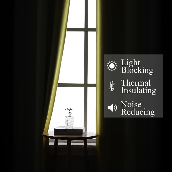 Black and Yellow Gradient Blackout Curtains - Image 3