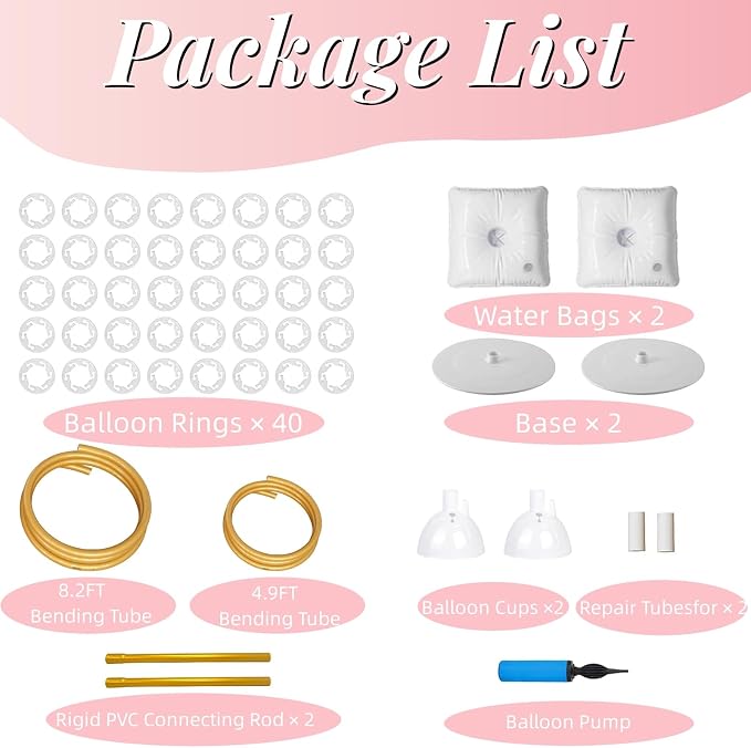 Balloon Arch Stand Kit with Water Fillable Base, 8.2FT & 5FT Flexible | Balloon - Image 2