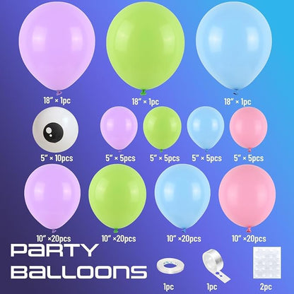Blue Purple Balloons Arch for Kids Theme Party Decorations - Image 2
