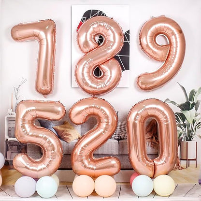 Number Balloons 7 Balloon Rose Gold - Image 2