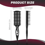 Candy Brush Curl Defining Vented Hair Brush for Effortlessly Blow Drying Detangling and Shaping and Styling, Airflow Wet Hair Brush for All Hair Types for Women and Men, Anti-Pull & Frizz, Black
