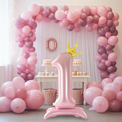 42 Inch Crown Pink Number 8 Balloon - Image 2