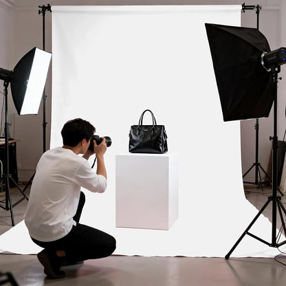 White Photo Backdrop for Photoshoot, Fabric 5x7ft | Polyester Studio - Image 4